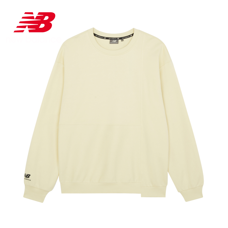 New Balance NB正品奥莱特价清仓男女上衣拼接纯色休闲长袖卫衣-图3