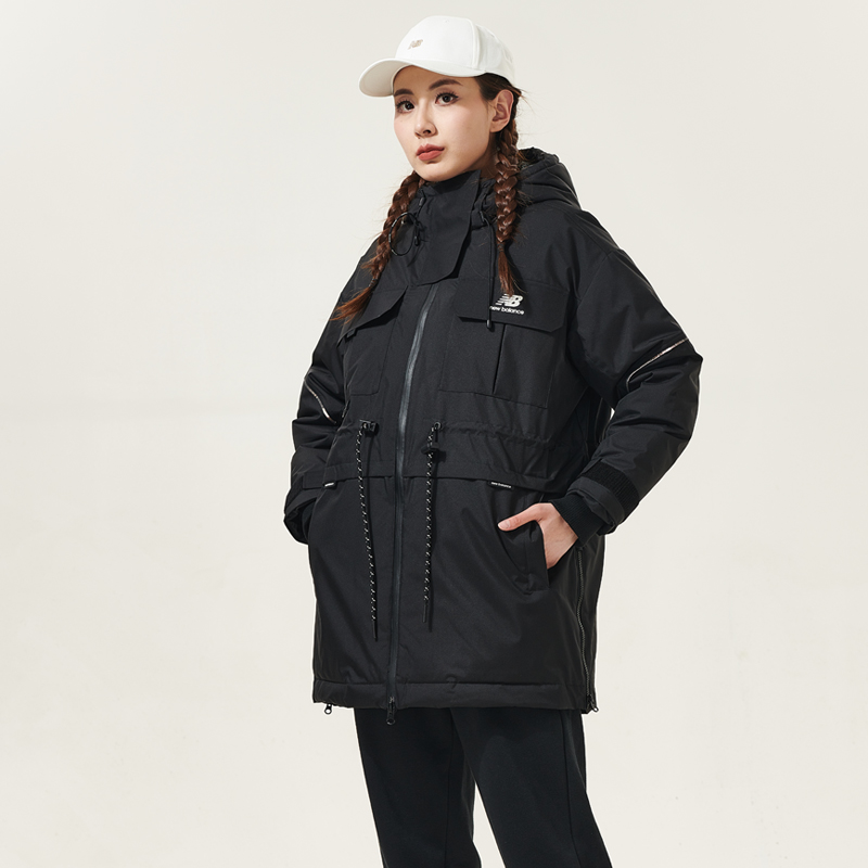 New Balance NB正品奥莱特价女羽绒服冬工装运动休闲宽松保暖外套 - 图0