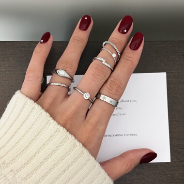 734钛钢不掉色可洗澡食指韩系可爱百搭戒指