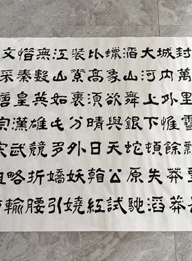 沁园春雪隶书手写书法画芯