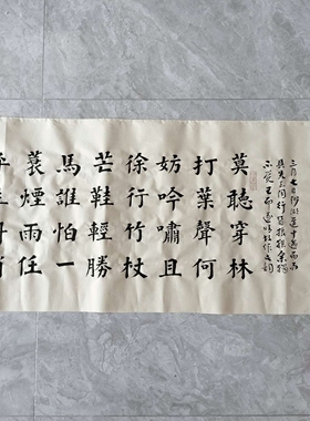 定风波 楷书 王忠华手写书法办公室客厅茶室书房大堂装饰字画