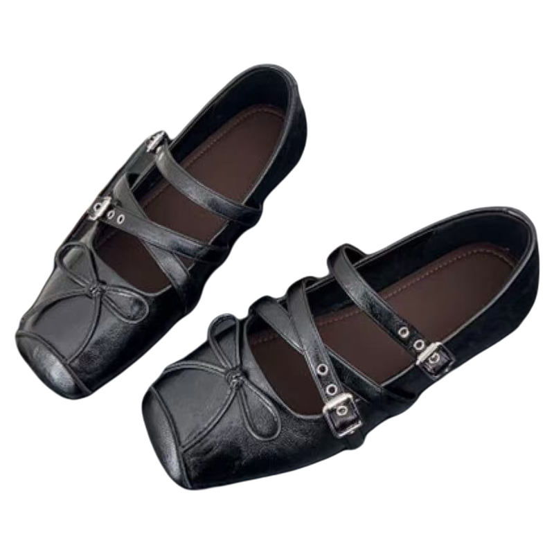 18复古风交叉扣带玛丽珍鞋女2026年春季新款浅口方头芭蕾平底单鞋,淘宝优惠券,粉丝福利购,淘宝优惠卷