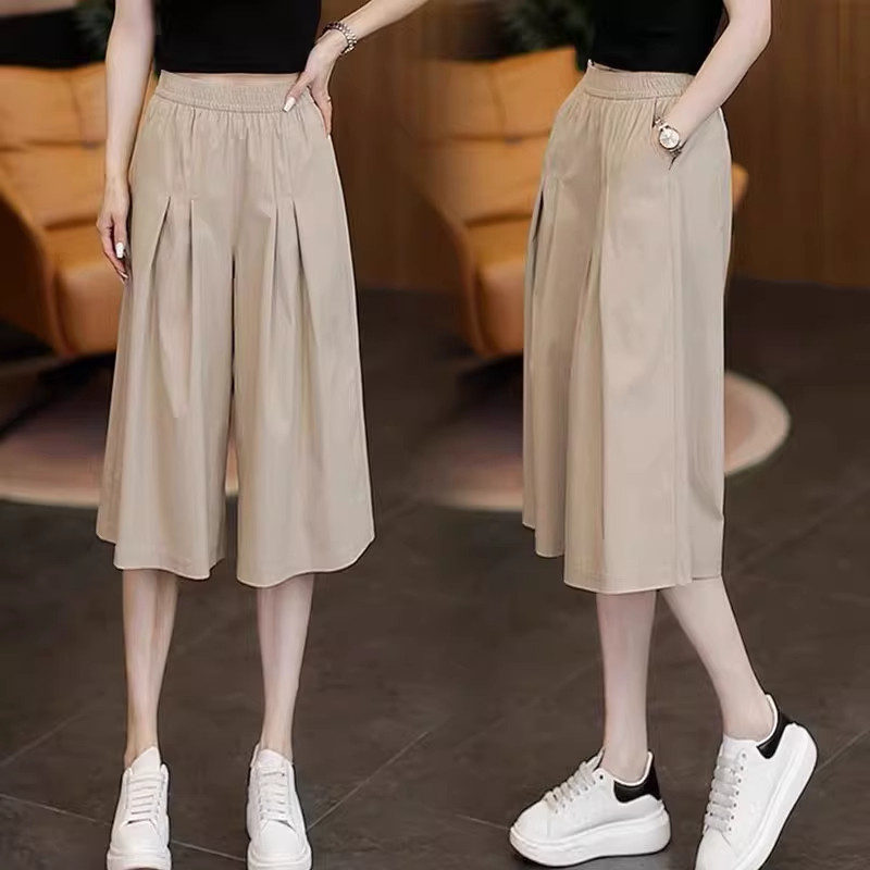 清仓捡漏冰丝阔腿裤女薄款裤子小个子大码宽松休闲凉快透气七分裤,淘宝优惠券,粉丝福利购,淘宝优惠卷