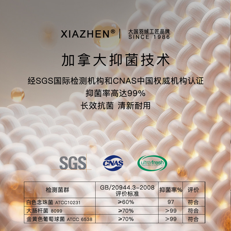霞珍95白鹅绒枕头五星级酒店羽绒枕芯100支全棉柔软A类抗菌成人枕,淘宝优惠券,粉丝福利购,淘宝优惠卷