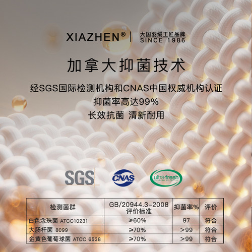 霞珍95白鹅绒枕头五星级酒店羽绒枕芯100支全棉柔软A类抗菌成人枕 - 图3