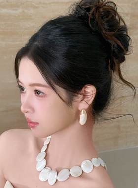 新款贝壳项链女轻奢小众