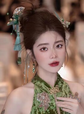 发饰套装串珠合金中式复古民族风