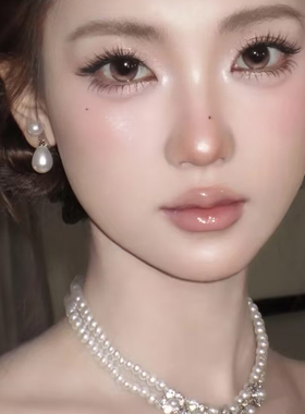 法式轻奢珍珠双层缠绕锁骨链