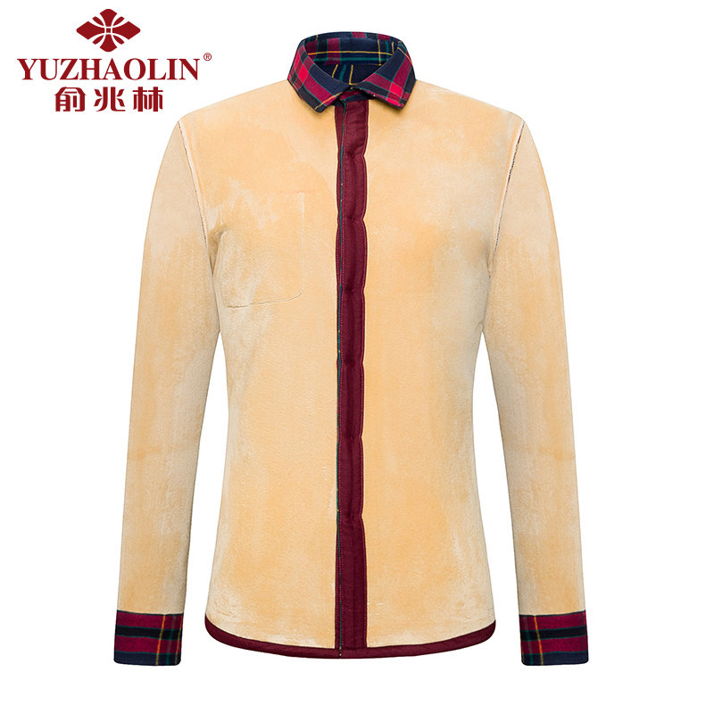 俞兆林纯棉加绒格子女士2021年衬衫 俞兆林上海衬衫