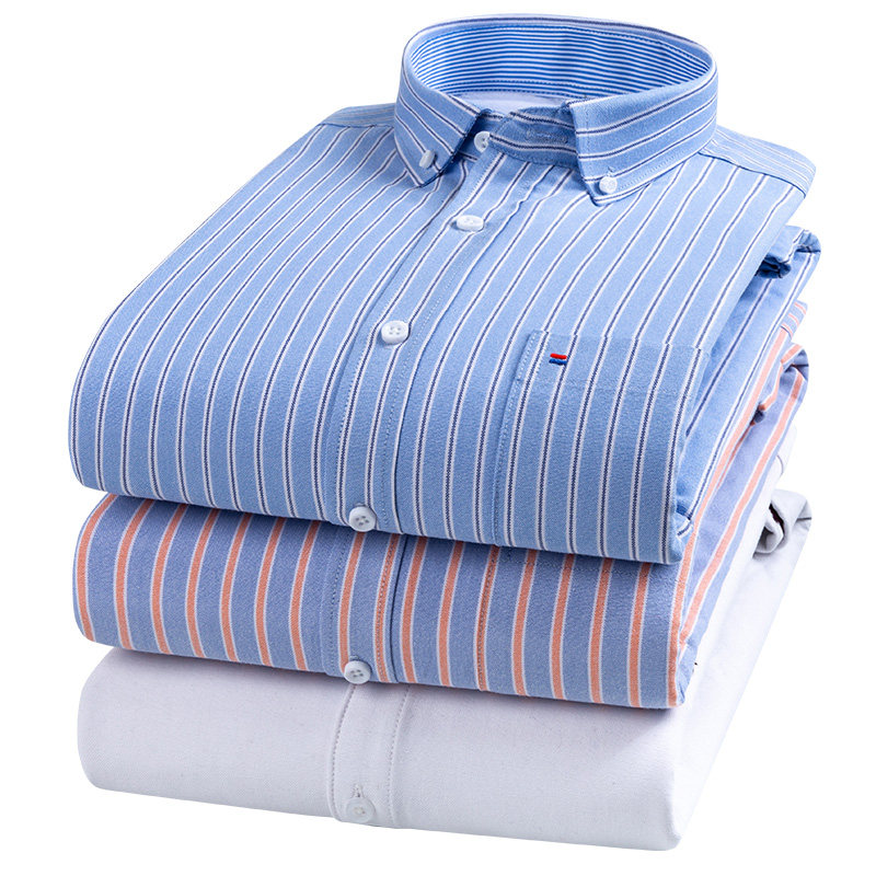 俞兆林男士牛津纺长袖白衬衫休闲潮 俞兆林上海衬衫