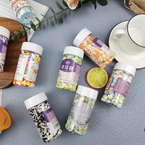 大号彩色糖珠蛋糕装饰可食用白色烘焙珍珠糖针彩糖彩针甜甜圈装扮 - 图1