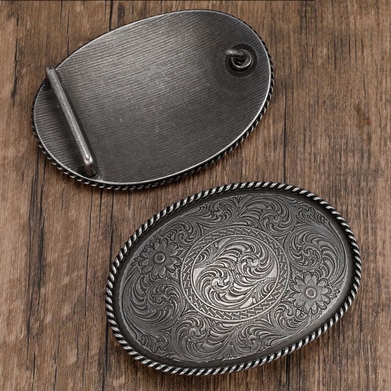 美式复古漩涡花卉皮带扣做旧黑镍扭纹椭圆扣头牛仔风腰带配件,淘宝优惠券,粉丝福利购,淘宝优惠卷