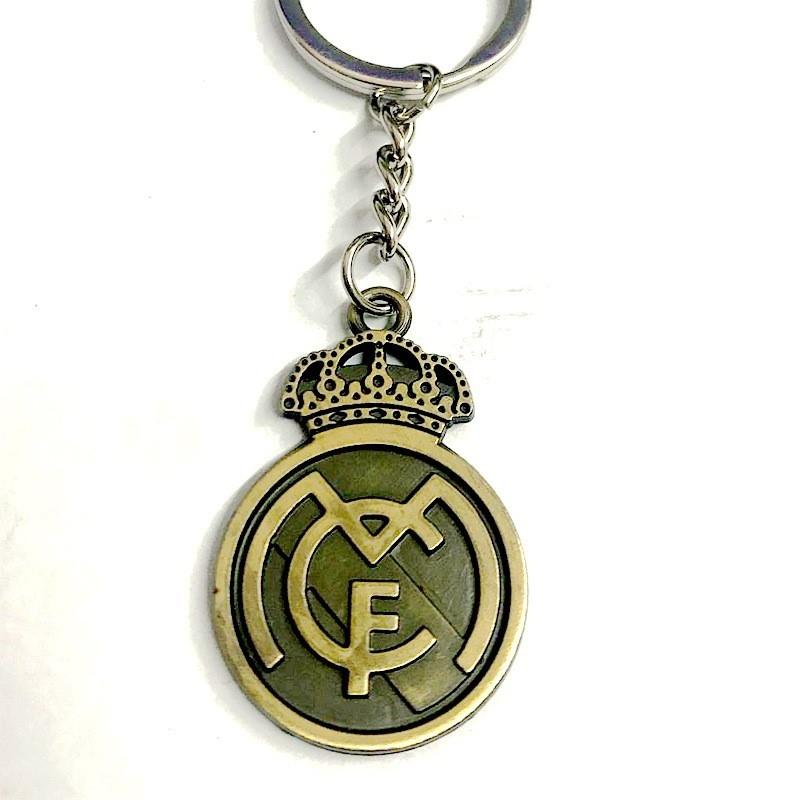 bronze key chain real madrid barcelona football souvenir - 图0