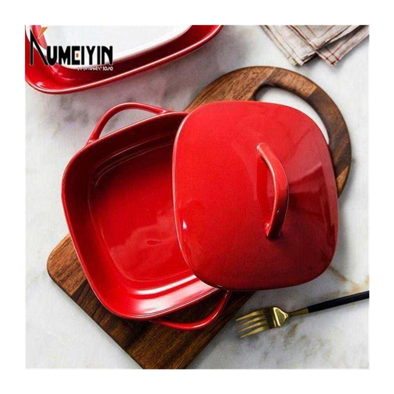 Baking bowl double ears cheese casserole baking dish with - 图3