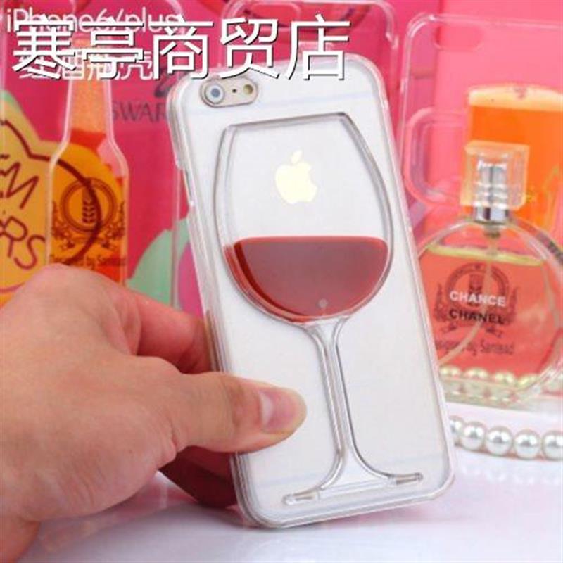 clear liquid red wine cup case cover 6 plus/5s 5c 7p - 图0