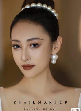 欧美大气珍珠耳环港风复古赫本耳钉简约婚纱礼服配饰新娘头箍耳饰