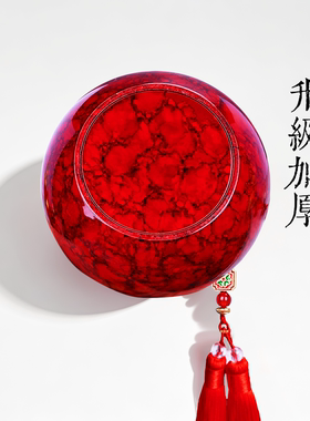 铜葫芦红色光面葫芦摆件进宝吉祥