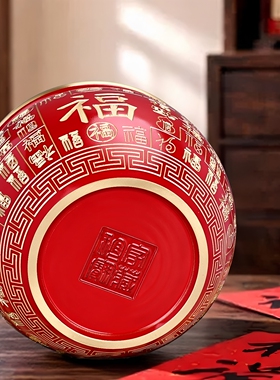 黄铜福字聚宝盆摆件开业礼品
