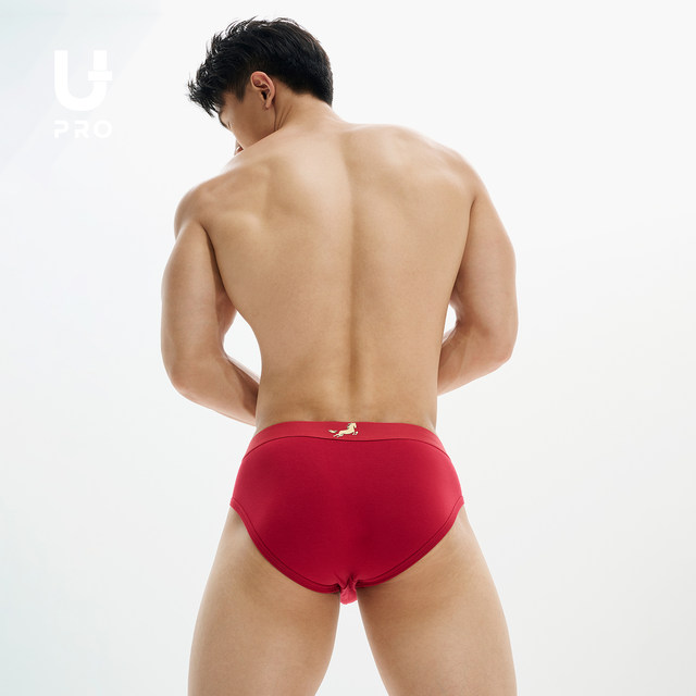 UPRO Year of the Horse, animal year, horse (good things happen) series red underwear triangle men's underwear golden horse