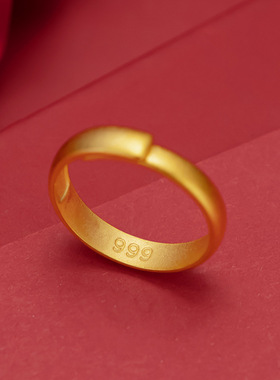 仿真黄金素面条戒越南沙金不掉色