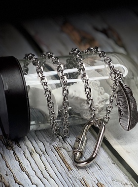 triplej原创羽毛项链高级无性别