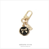 Золотая серебряная металлическая небольшая сумка с бантиком, черная розовая подвеска