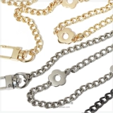 Серебряная цепь, металлическая ручка, браслет, небольшая сумка, аксессуар для сумки, 11 года, цвет, 6мм, золото и серебро, в цветочек