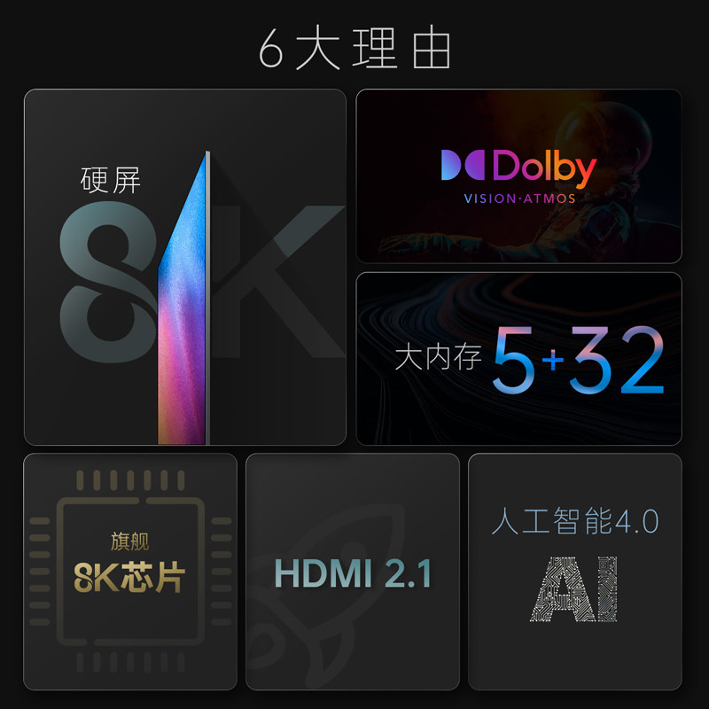 长虹65d8k 65英寸8k超高清5+智慧屏 长虹集团平板电视