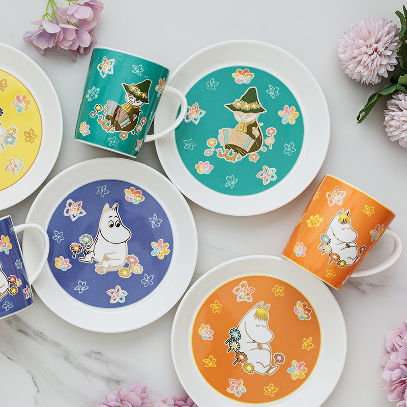 姆明Moomin正版授权卡通马克杯水杯子饭碗沙拉碗圆盘菜盘家用餐具,淘宝优惠券,粉丝福利购,淘宝优惠卷