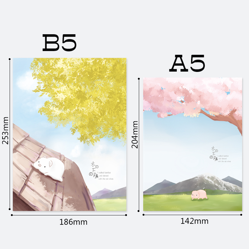 笔记本子文艺精致日记本批发小学生b5记事本加厚a5本子考研可爱少女心简约大学生软皮笔记本ins风练习作业本 - 图3