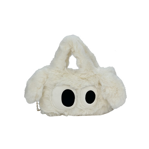 2025冬季新品毛毛斜跨小包女生休闲手提小方包时尚迷你手机包女包 - 图3