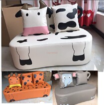 Animal Sofa Combination Early Teach Kindergarten Children Software Giraffe Trio Sofa Elephant Dairy Cow Double Sofa