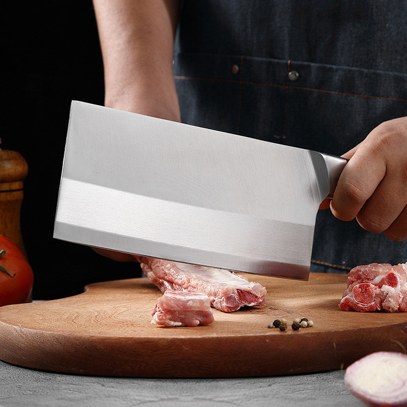40Cr13斩切两用菜刀厨师专用彩木柄切片锋利斩骨刀免磨超快切片刀,淘宝优惠券,粉丝福利购,淘宝优惠卷