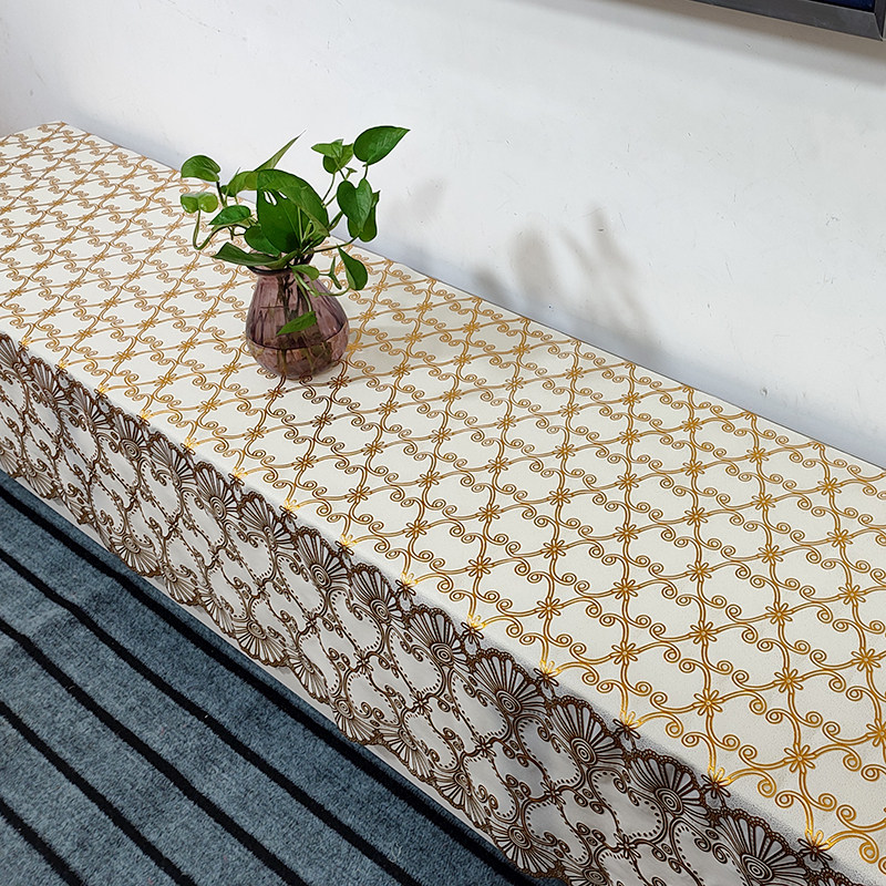 定制简欧电视柜桌布PVC台布防水酒柜长条柜桌布防尘免洗盖布加厚,淘宝优惠券,粉丝福利购,淘宝优惠卷