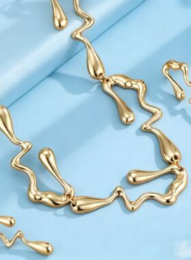 Geometric clavicle chain几何异性项链轻奢时尚锁骨链复古项饰女