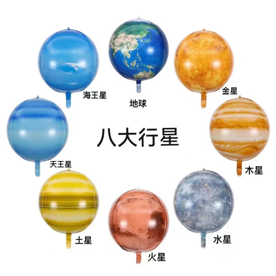 22寸八大行星气球星空太阳地球月亮金木水火土天海王星4D铝膜气球-图2