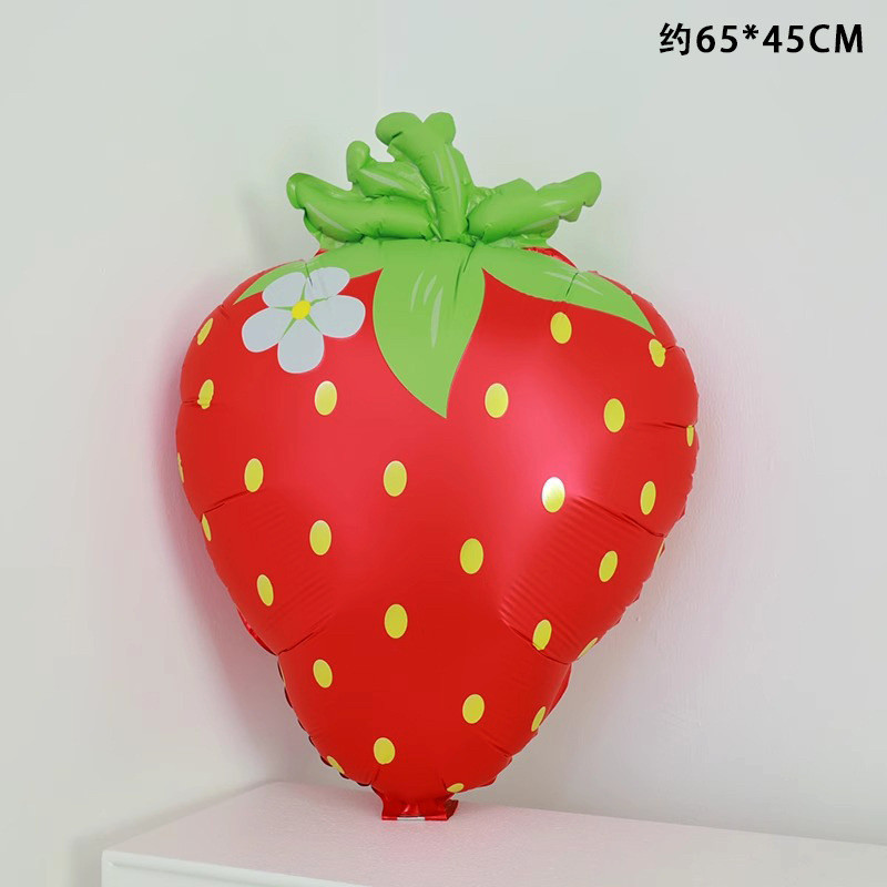 ins风哑光草莓气球 网红磨砂粉色红色草莓铝膜气球生日派对装饰,淘宝优惠券,粉丝福利购,淘宝优惠卷