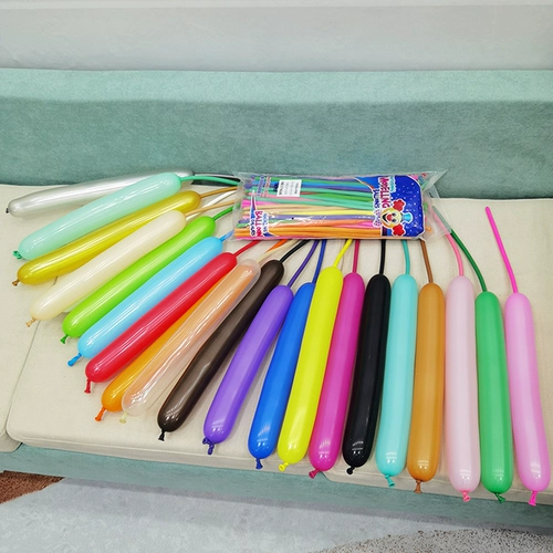 Отправить учебник Таиланд импортирован BK160/260 Длинного воздушного шара черно -белый цветочный животный форма 360 волшебный шар