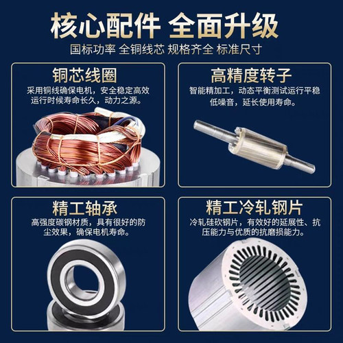 YS8014 YS8024 YS8034全铜线三相异步电动机380V交流铝壳电机750W - 图1