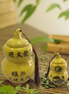 厨房在西北角解火烧天门避火龙土陶瓷葫芦罐家居装饰桌面摆件