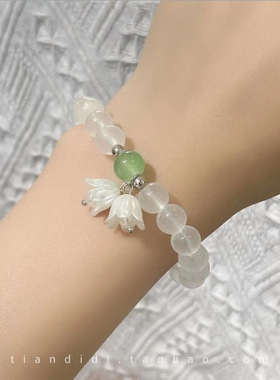 国风绿意平安扣新中式手链