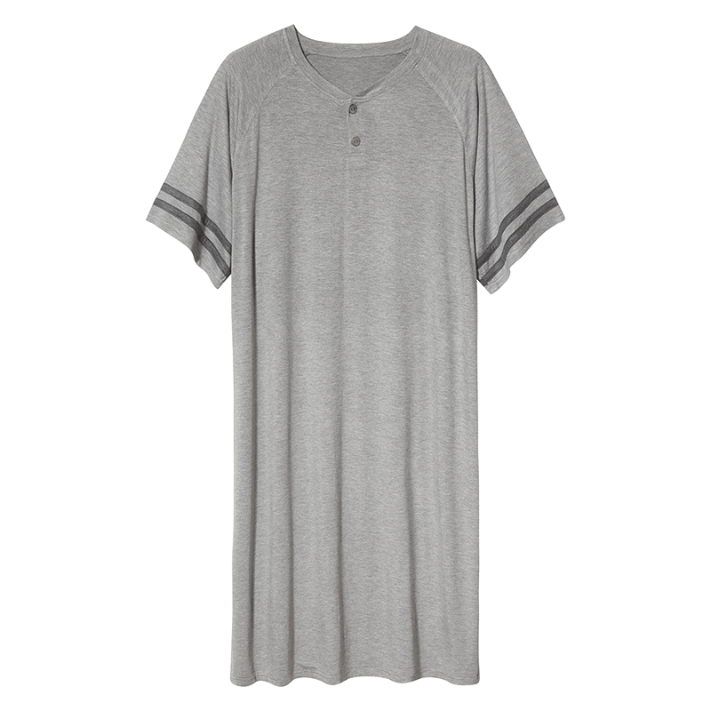 夏莫代尔夏季男士一体可外穿睡袍 丝萝春秋睡袍/浴袍