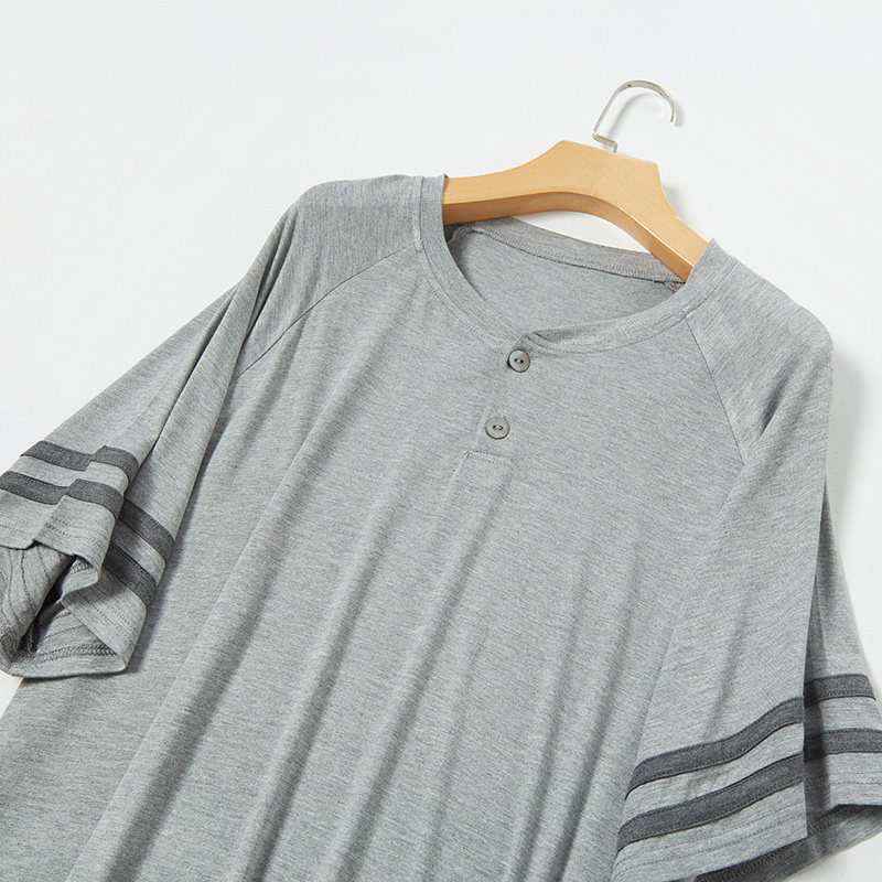 夏莫代尔夏季男士一体可外穿睡袍 丝萝春秋睡袍/浴袍