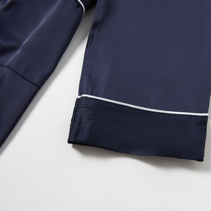 夏季男士仿真丝绸长袍一体式浴袍 丝萝春秋睡袍/浴袍