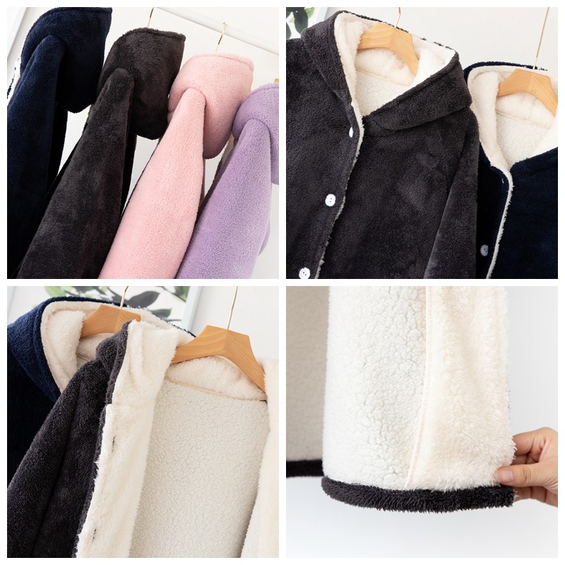 冬季珊瑚绒睡袍男加绒 丝萝春秋睡衣/家居服套装