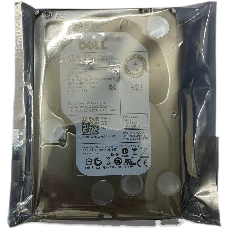 原装 DELL R440 R540 R640 R740 服务器硬盘 4T 7.2K 3.5寸 SAS - 图0