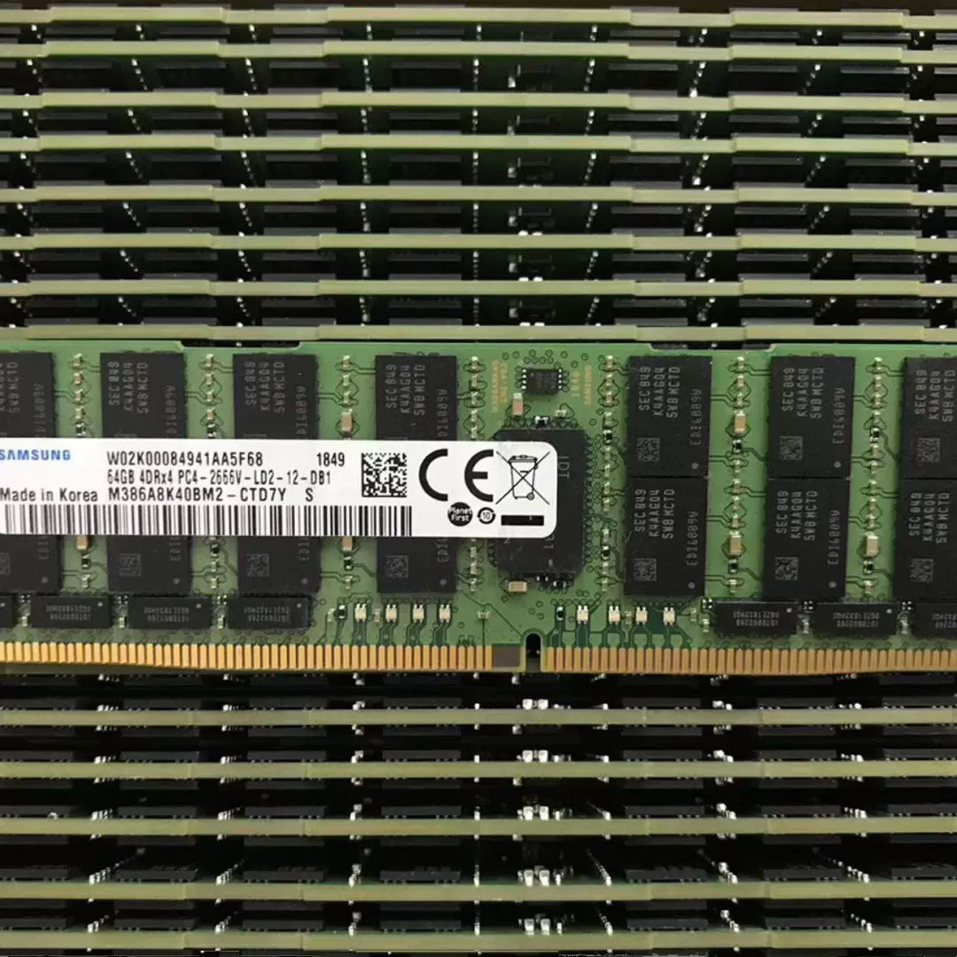 三星64G 4DRX4 2666 ECC REG M386A8K40CM2-CTD6/7Y/Q服务器内存 - 图0