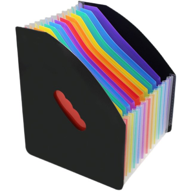 Vertical telescopic and sorting file classification folders