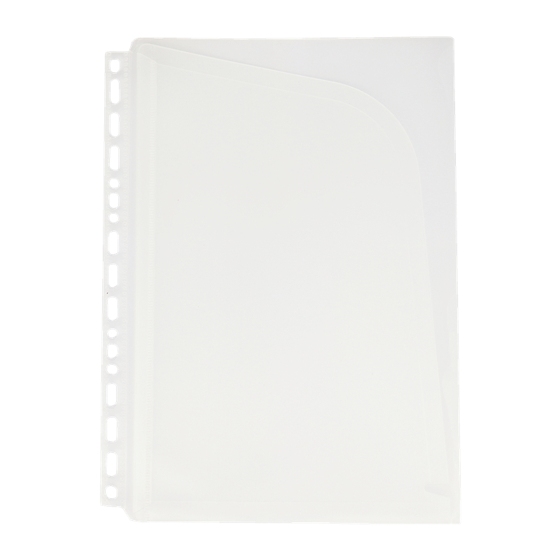 高清透明文件袋PP资料袋多孔A5/B5/A4/A3活页保护套L型双页插页袋 - 图3