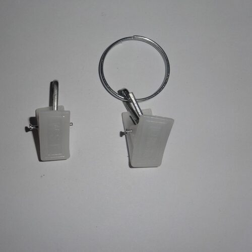 塑料窗帘夹子 铁圈小夹子 白色窗帘扣 窗帘配件 杭州万辉百货店 - 图1